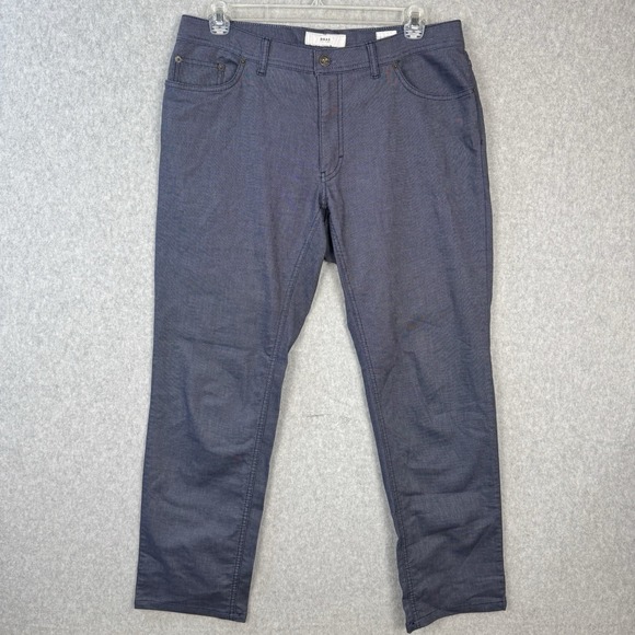 Brax‎ Cooper Fancy Chino Pants Mens 36x30 Blue Micro Check Textured - Picture 2 of 16
